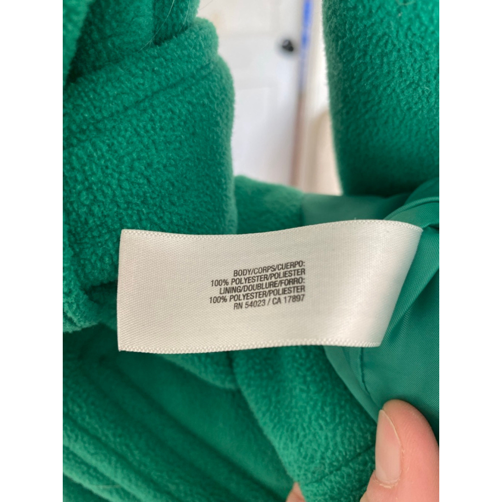 Old Navy Emerald Green Fleece Peacoat Belted Double Breasted Kelly Green Preppy - Picture 6 of 9